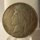 1934-D #1   Peace 90%  Silver Dollar