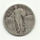 1929 #4 90% Silver Standing Liberty Quarter.