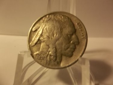 1936-D #4 Buffalo Nickel with almost full horn.