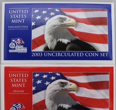 2003 Mint Set Original Envelope 20 US Coins Sacagawea Dollars  Mint Set