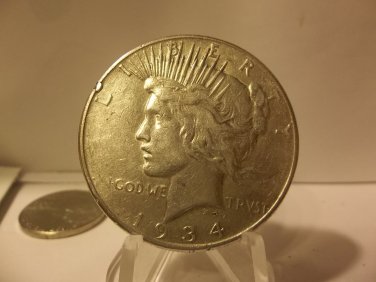 1934 #2 90% Silver Peace Dollar.