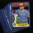 1986 FLEER BREWERS TEAM SET MOLITOR YOUNT NMMT-MT