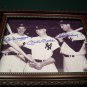 Autographed picture of Joe Dimaggio, Mickey Mantle, & Ted Williams