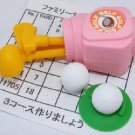NEW 8 Piece Pink Golf Bag Putters and Balls Eraser IWAKO