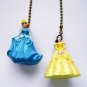 NEW 2 Disney Princess Cinderella Belle Ceiling Fan Light Lamp Pull Set