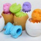 NEW 6 Colors Dino Egg Pencil Topper Erasers IWAKO Japan