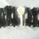 Monster High Doll Black Glossy White Skull Brushes Brush Lot 7 Pieces