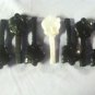 Monster High Doll Black Glossy White Skull Brushes Brush Lot 7 Pieces