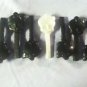 Monster High Doll Black Glossy White Skull Brushes Brush Lot 7 Pieces