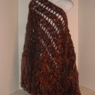 Hand Crocheted Poncho Multi Color One Size Fits Most