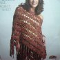 Hand Crocheted Poncho Multi Color One Size Fits Most