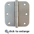 Lot of 24 Satin Nickel 3.5" w 5/8" Radius Door Hinge