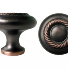 25 Oil Rubbed Bronze Round Rope Cabinet Knob 117-32