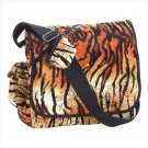 TIGER PRINT MESSENGER BAG