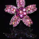 Daisy on star crystal ring in pink R1238