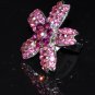 Daisy on star crystal ring in pink R1238