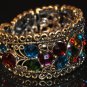 Vintage rainbow color crystal bangle B1004