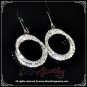 Double hoop clear crystal rhinestone sparkling dangle earrings E3005