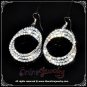 Triple hoop clear crystal rhinestone sparkling dangle earrings E3004