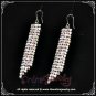 Two tone champagne gold n clear crystal rhinestone sparkling dangle earrings E3008