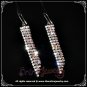 Two tone champagne gold n clear crystal rhinestone sparkling dangle earrings E3008