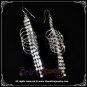 Special design cricles loops on 3 row clear crystal rhineshtone sparkling dangle earrings E3009