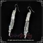 Elongated 3 row clear crystal rhinestone sparkling bridal dangle earrings E3010