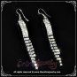 Elongated 3 row clear crystal rhinestone sparkling bridal dangle earrings E3010