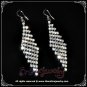 Large rhombus clear crystal rhinestone wedding bridal dangle earrings E3011