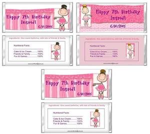 Sweet Ballerina chocolate wrappers