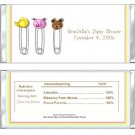 Diaper Pins Baby Shower chocolate wrappers