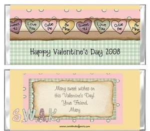 Cutie Pie Hearts chocolate wrappers