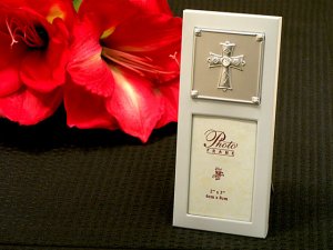Silver Metal Cross Photo Frame (C4232)