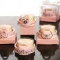 Oh So Trendy Pink and Black Purse Design Candle Holders (C3784)