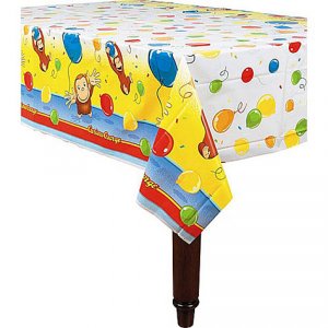 Curious George 54in x 84in Plastic Table Cover