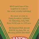 Crayon Box Invitation