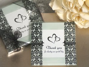 A Stylish Damask and Fleur de lis photo coaster - Item #805