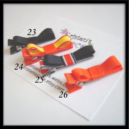 4 Tuxedo Hair Clips - Halloween - No Slip Grip Available