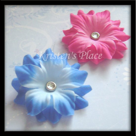 15 Flower Hair Clips Wholesale priced Small, Medium, and Large Flowers