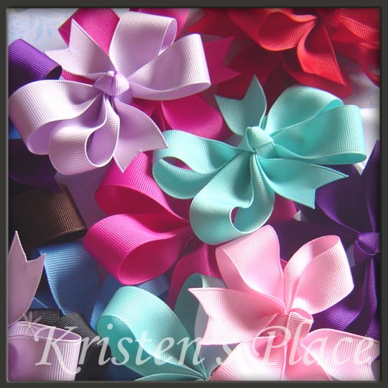 10 Pinwheel Bows - Large Boutique Bows