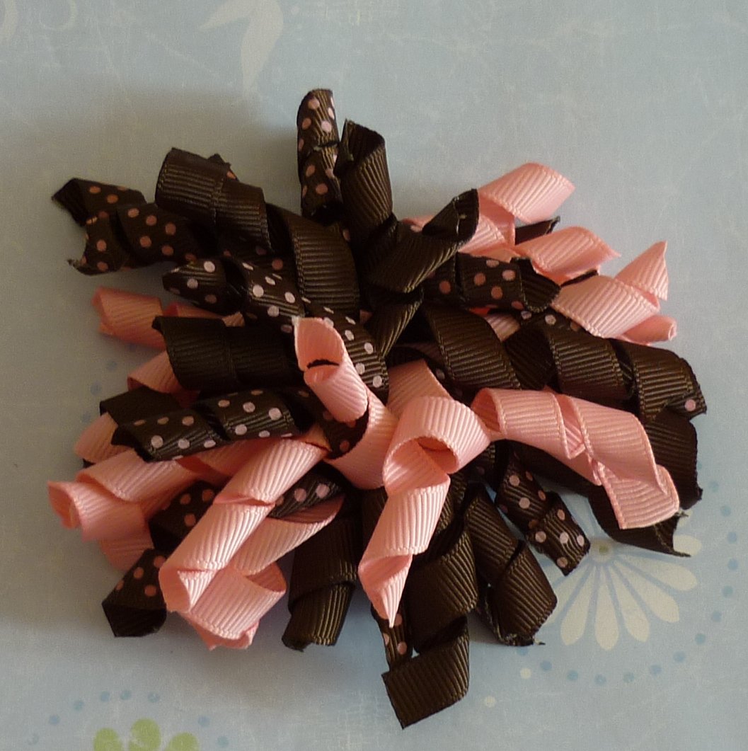 Korker Bow - Pink and Brown
