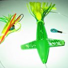 Green Turbo Tailed Teaser Bird Saltwater Fishing Trolling Lure Tackle
