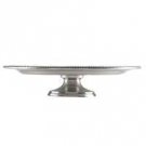 Tyler Florence by Mikasa Chef's White Metal Footed Cake Plate, 13 Inches