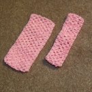 Pink crochet headband