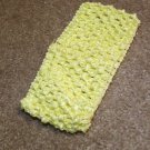 Yellow wide crochet headband