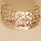 Tri-color Divinity cuff bangle