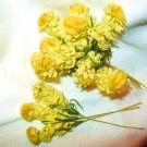 VINTAGE FALL MILLINERY CRAFT FLOWER Puffy Yellow Spikes