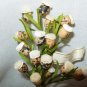 Cork Thistle Vintage Millinery Hat Flowers WHITE VELVET