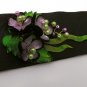 Leather cuff. Leather bracelet. Leather cuff bracelet. Purple floral leather cuff bracelet.