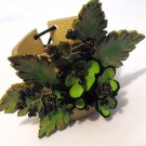 Leather cuff bracelet. Leather wristband. Floral. Beige and green